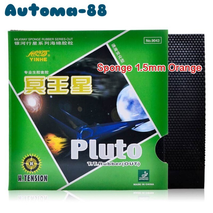 GAE99 Yinhe Pluto Karet pingpong bintik serang pendek karet tenis meja murah - Merah, Sponge 1.5mm