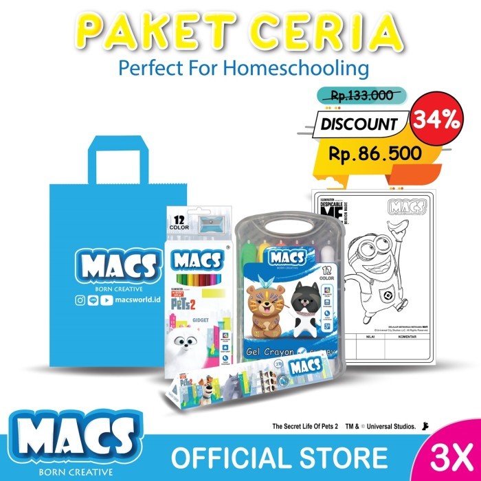 

[New Arrival] Paket Ceria Mewarnai Pensil Warna Gel Crayon Color pen Set