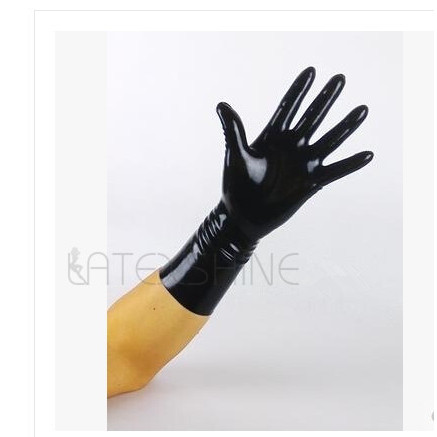 Chlorinated Unisex Latex Short Gloves Mittens Rubber Wrist Fetish Costumes