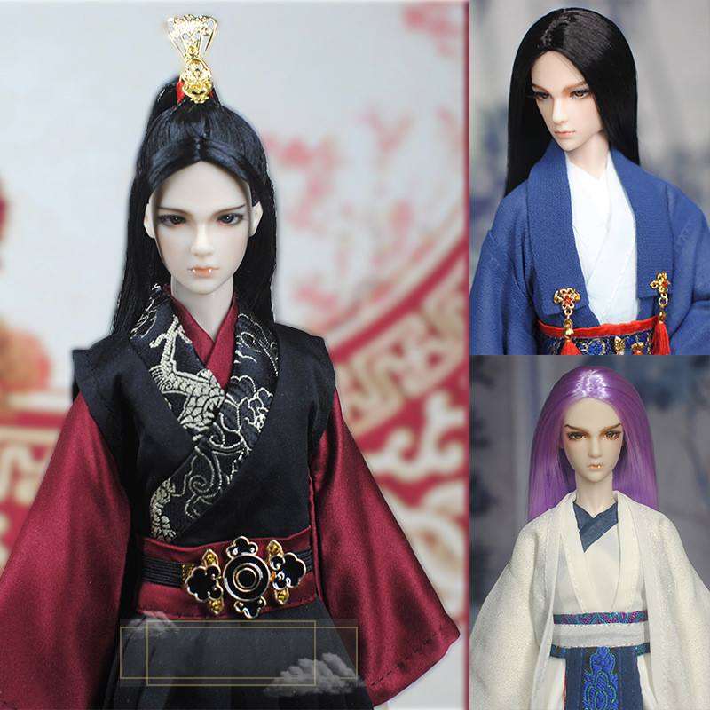 30cm Doll Chinese Ancient Costume Accessories 1/6 Male BJD Doll Figures Flexible Body Boy Doll Long 
