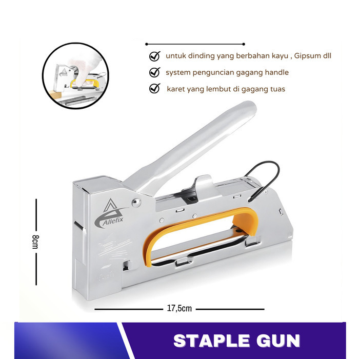 

Staple Gun Allefix Staples Tembak Guntacker Steples Stapler Hekter