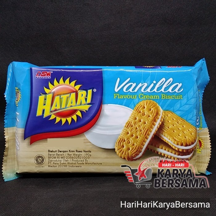 

ASW BISKUIT HATARI VANILLA FLAVOUR CREAM 190GR