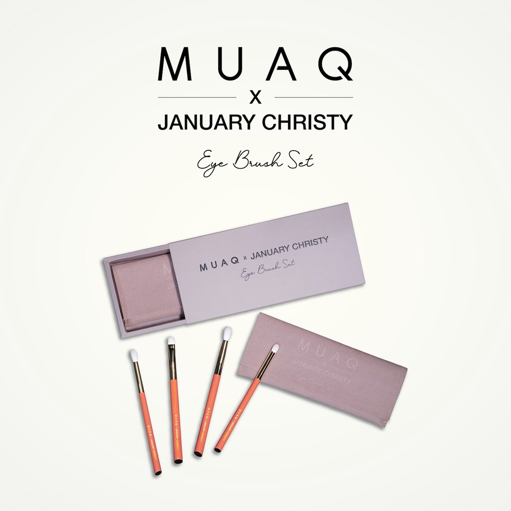 MUAQ X JANUARY CHRISTY EYE BRUSH SET // Viral_MUA.id