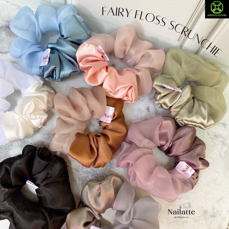 SCRUNCHIE KOREA SATIN / SCRUNCHIE SATIN SILK / SCRUNCHIE HIJAB / KUNCIRAN RAMBUT KOREA / IKAT RAMBUT