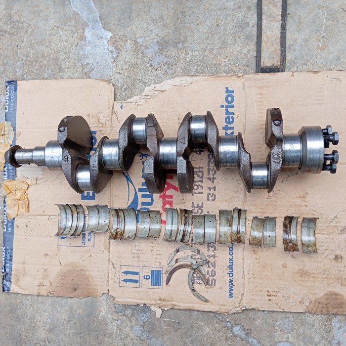 Crankshaft kruk as set metal STD standar Kijang 4k 5k copotan