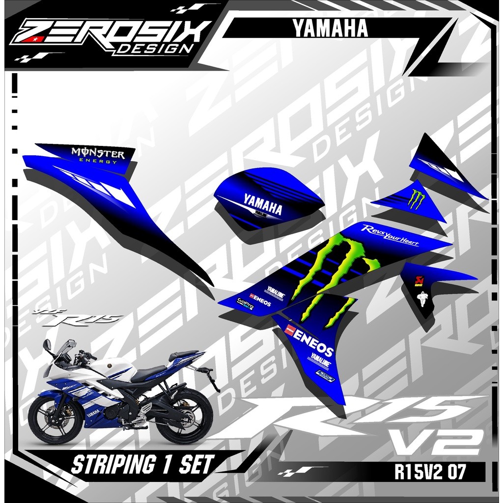 STRIPING R15 V1 STRIPING STICKER VARIASI YAMAHA R15 V1 V2 R15