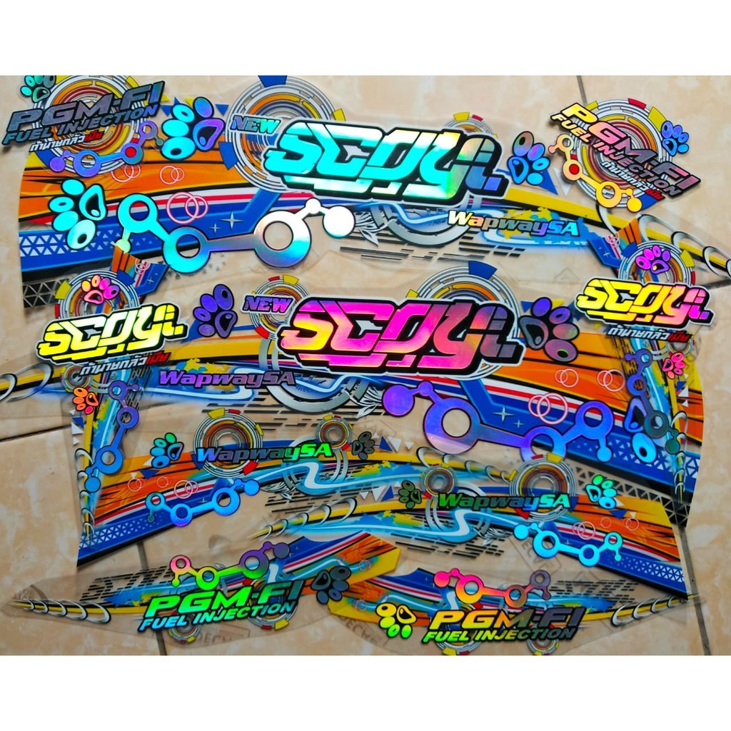 STRIPING TRANSPARAN HOLOGRAM SCOOPY