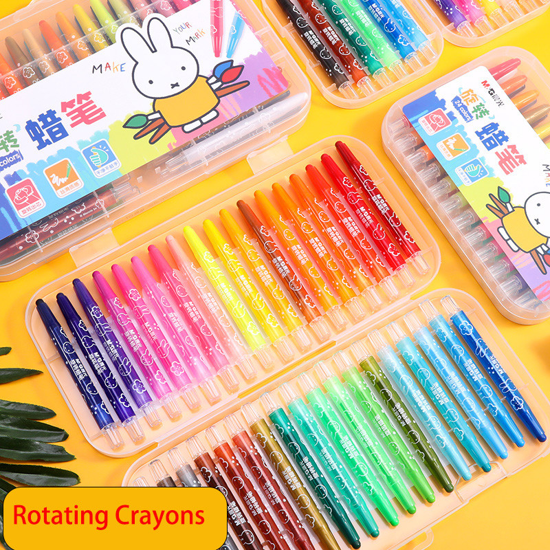 

M&G 12/24/36/48 Miffy Graffiti Pen Rotate Scalable Color Crayon Cartoon Doodle Pen Drawing Kid Marker Pens