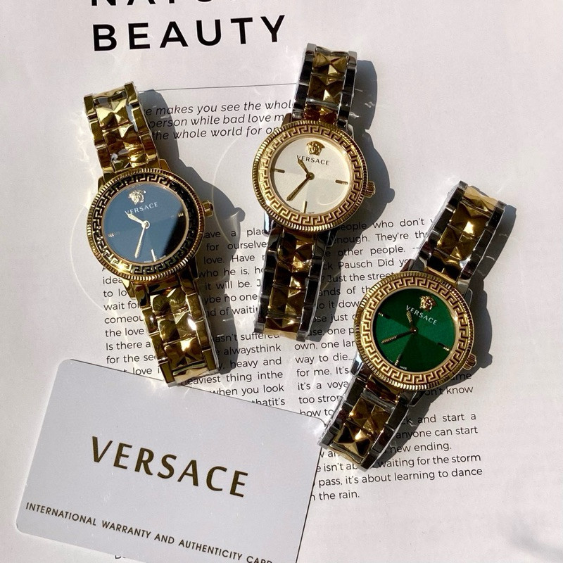 Pre order 2 minggu VERSACE women’s watch jam tangan wanita jam tangan kulit jam tangan rantai fashio