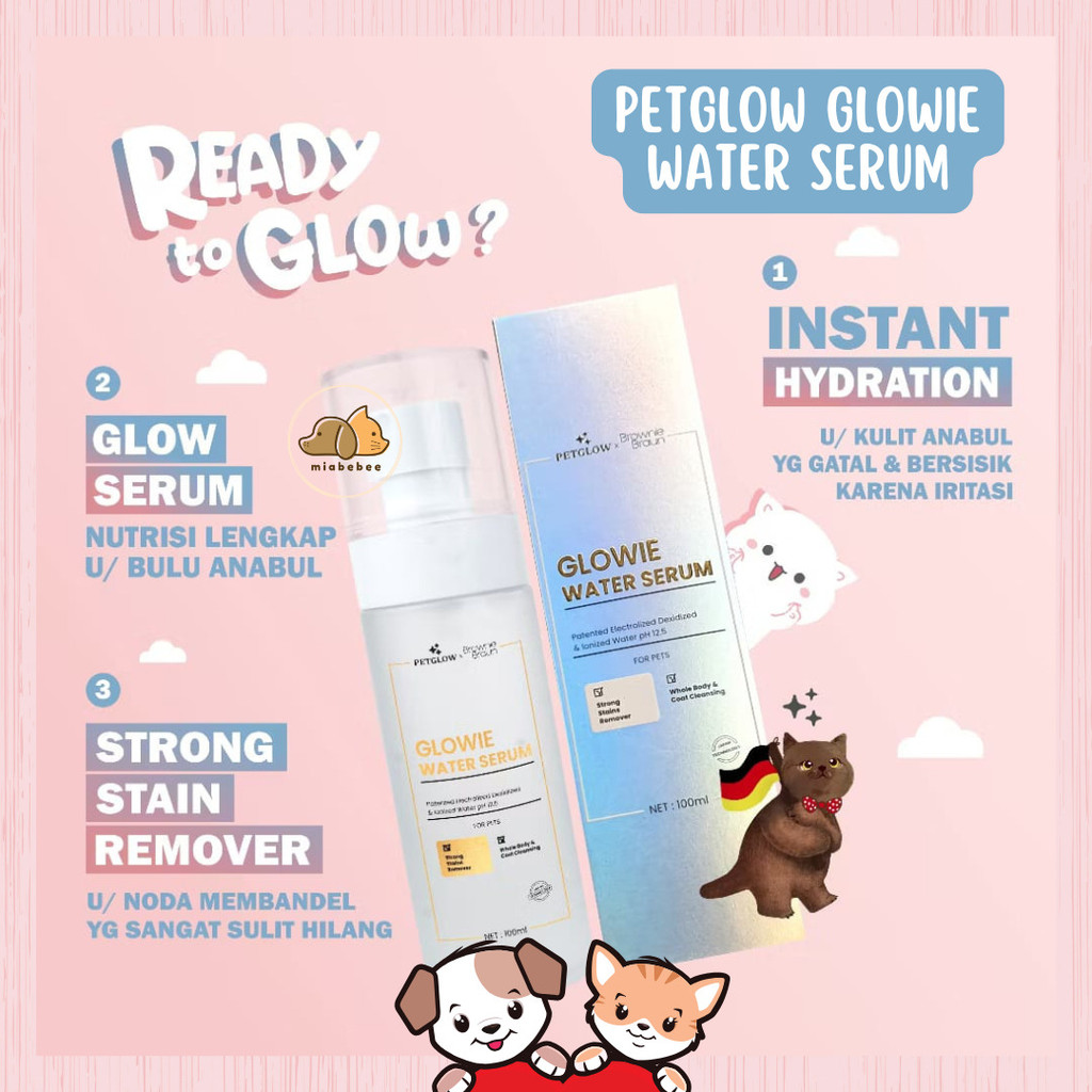 Petglow Glowie Water Serum - Strong Stain Remover Spray Natural