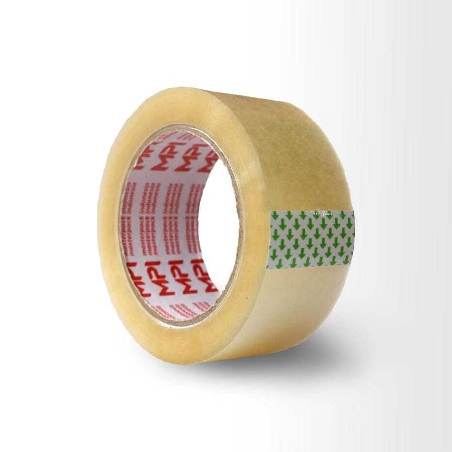 Perabot/ Lakban Bening 100 Yard Tebal / Tebal Kuat Dimensi 100 Meter × 44 MM / Solasi Tebal Bening M