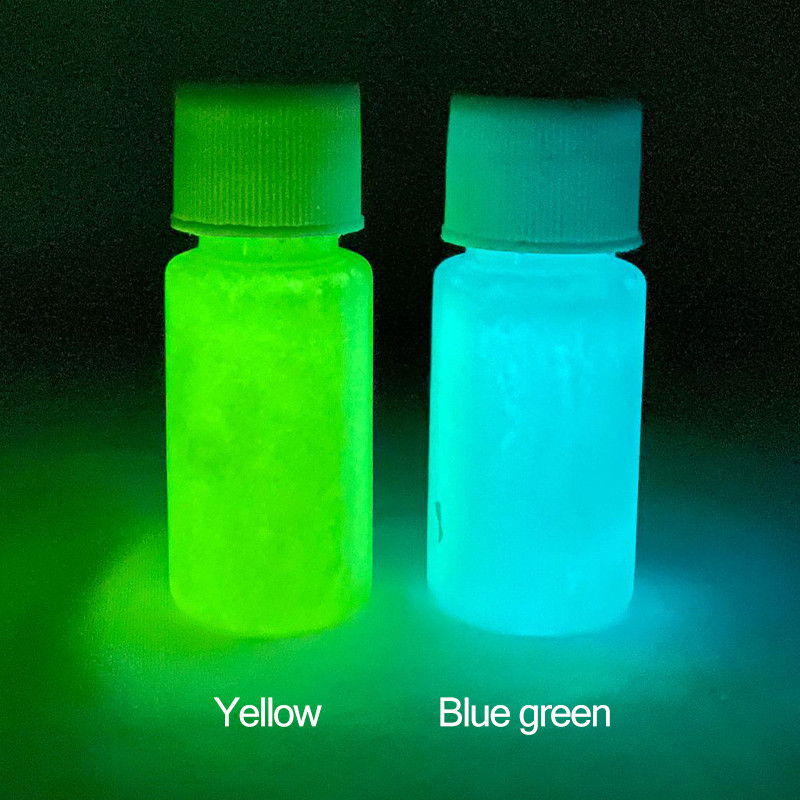 

Glow in the Dark 2 Bottles Luminous Paint for Arts Party Decorations Blue Green Phosphor Pigment 20g