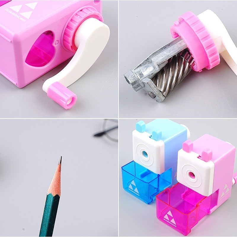 

Rautan Putar Pensil Rotary Pencil Sharpener Auto Feed Serutan Putar Pisau Tajam 755