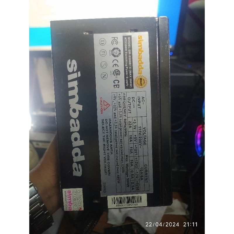 Psu Simbadda 450w/ 500w