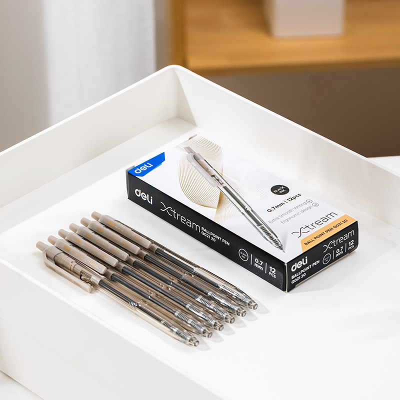 

Deli 12PCS/Box Ballpoint Pen 0.7mm Office Gel Pens Smoothing Writing Low Viscosity Ink Writing Pens Office School Stationery