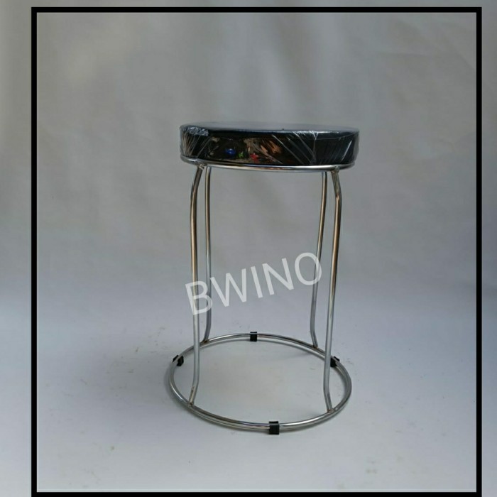 KURSI BASO_KURSI OREO_KURSI BESI BULAT_KURSI SANTAI CROUM BULAT - Hitam