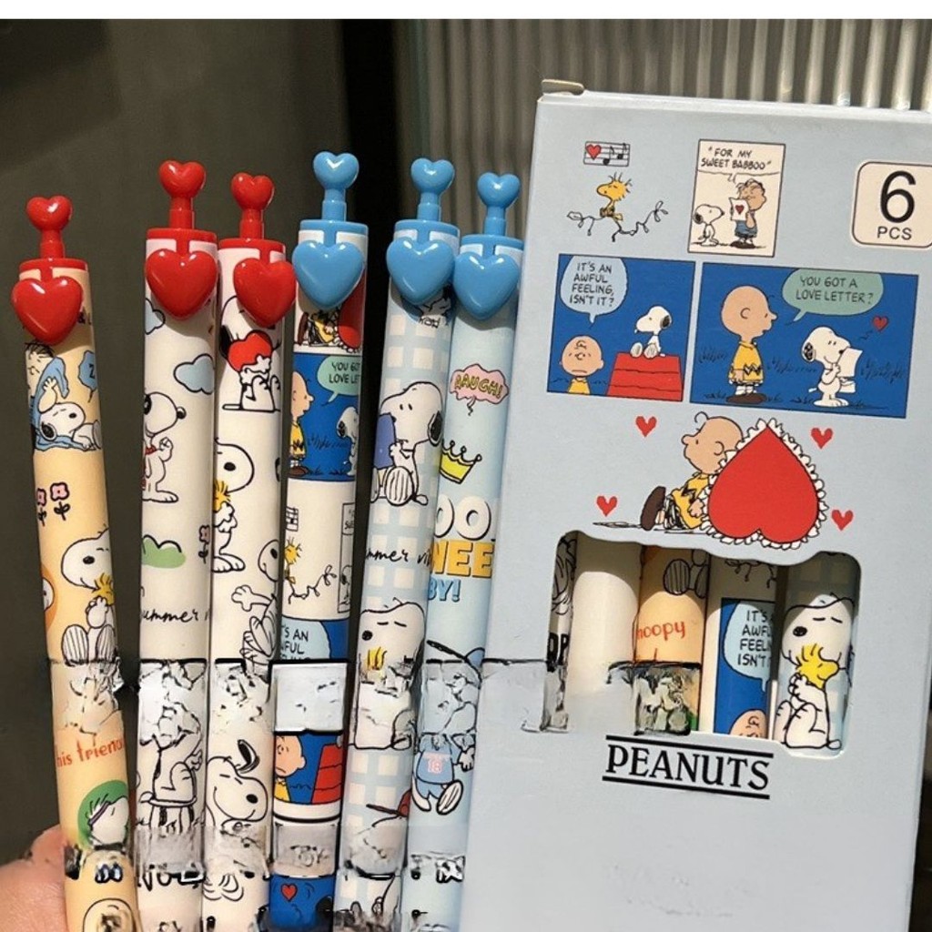 

[doodledreams] Pulpen SNOOPY LOVE 1 SET Isi 6 PCS / Cute Pen / Pulpen Lucu / Alat Tulis Sekolah