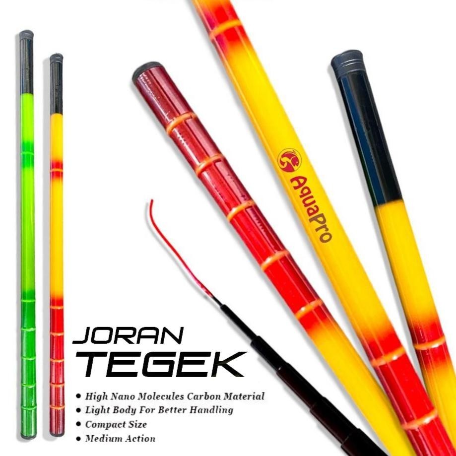 Joran Tegek Power Action Medium 1.80M - 6.30M Fishing Rod Bahan Fiber Composite Carbon CW 80-150g Lu