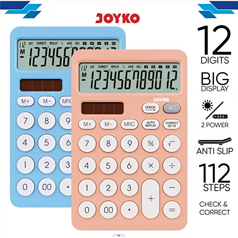

Calculator Kalkulator Joyko CC-64CO 12 Digits Check & Correct