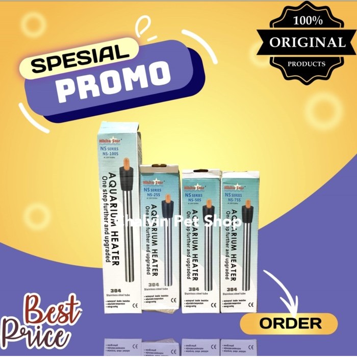 LARIS-Heater Stainless Nikita Penghangat Aquarium - 25 Watt