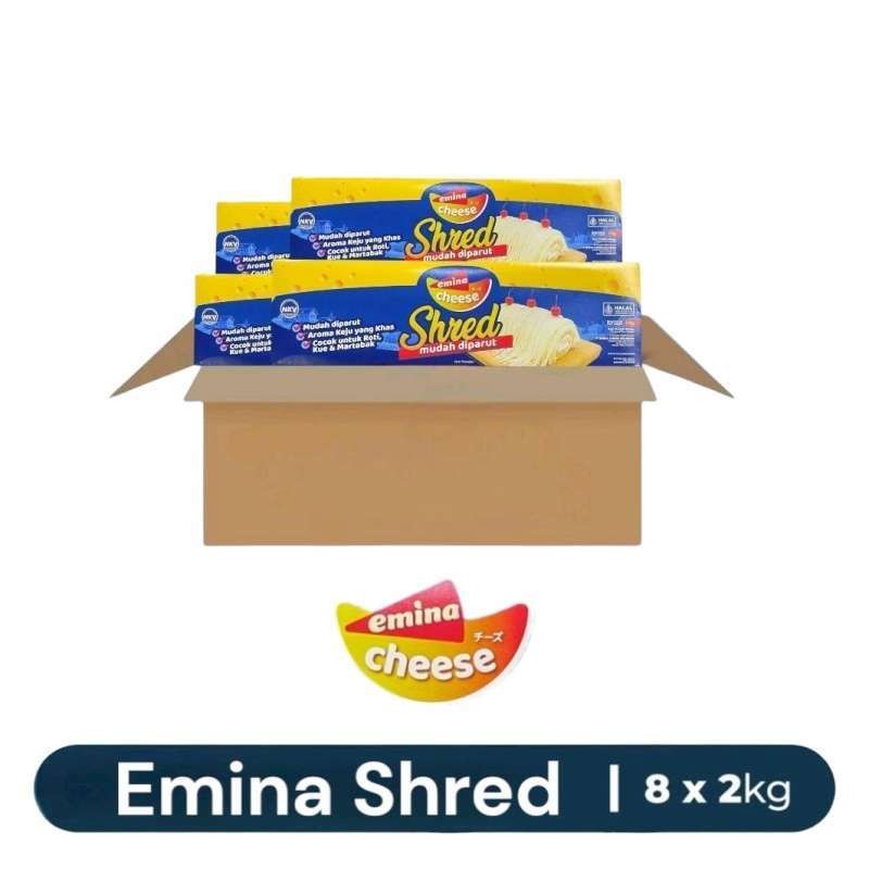 

Emina Shred Cheese Keju 1 Karton ( 8 x 2kg )