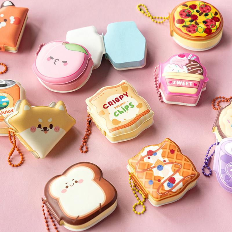 

4PCS Cartoon Soft Silicone Cover Pad Paper Sticky Notes Planner Sticker Paste Stationery Papeleria Office School Supplies