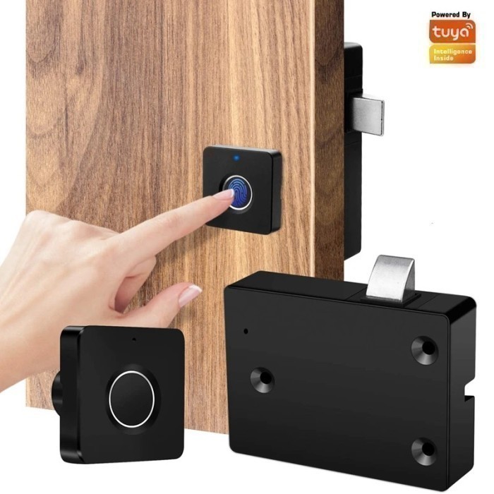 

TUYA T4 - Smart Fingerprint Drawer Lock - Kunci Pintar Laci Kabinet