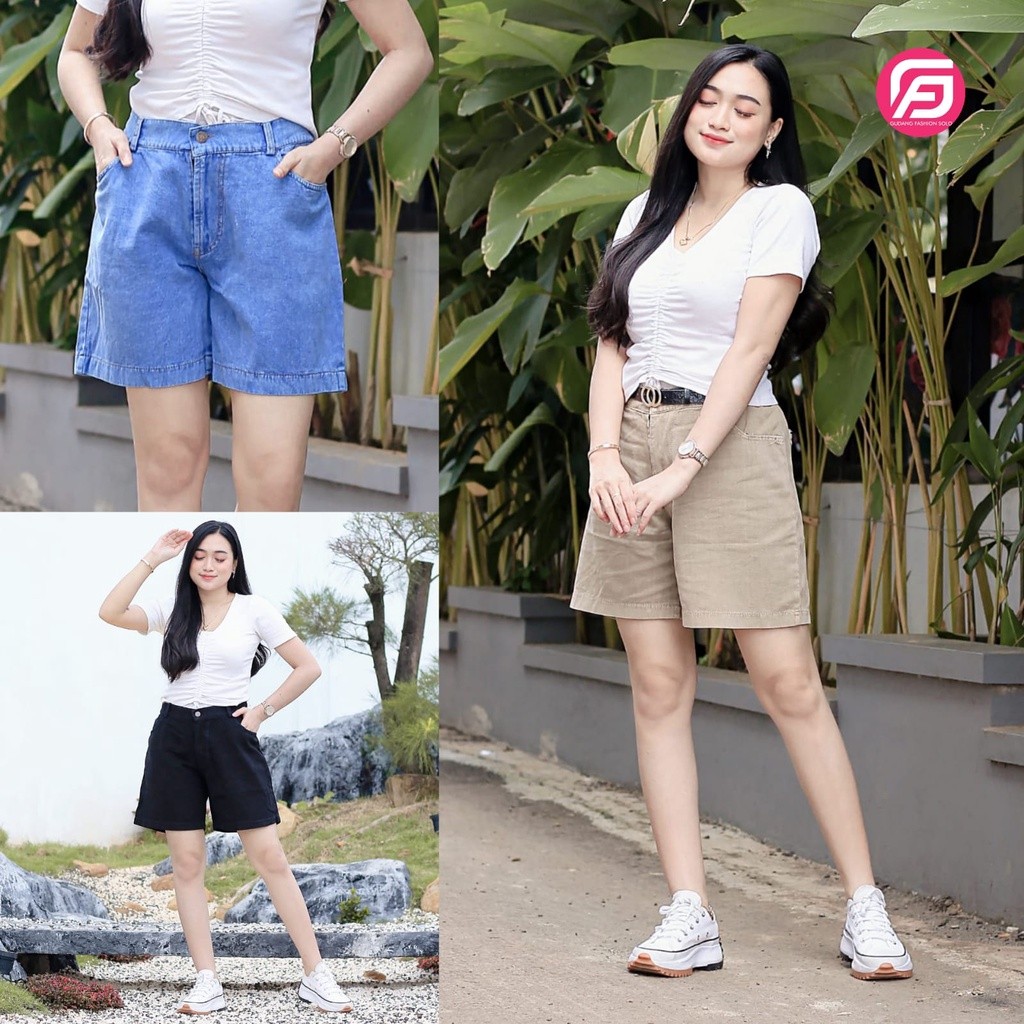 celana jeans pendek-celana pendek jeans wanita terbaru - hotpant jeans wanita kekinian-celana hotpan