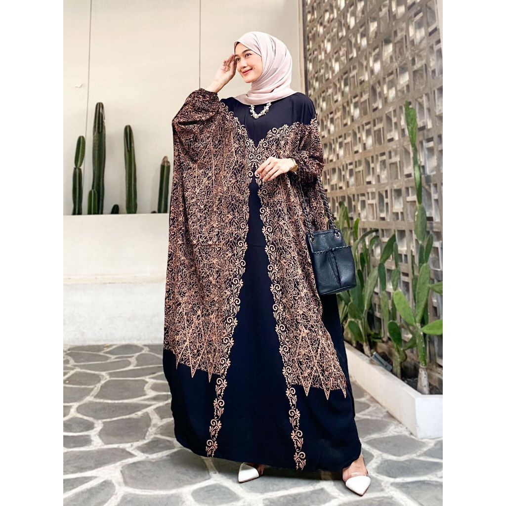 NEW KAFTAN ALEXA/GAMIS RAYON JUMBO TERBARU BAHAN RAYON PREMIUM TEBAL DAN ADEM/BAJU MUSLIMAH IBU-IBU 