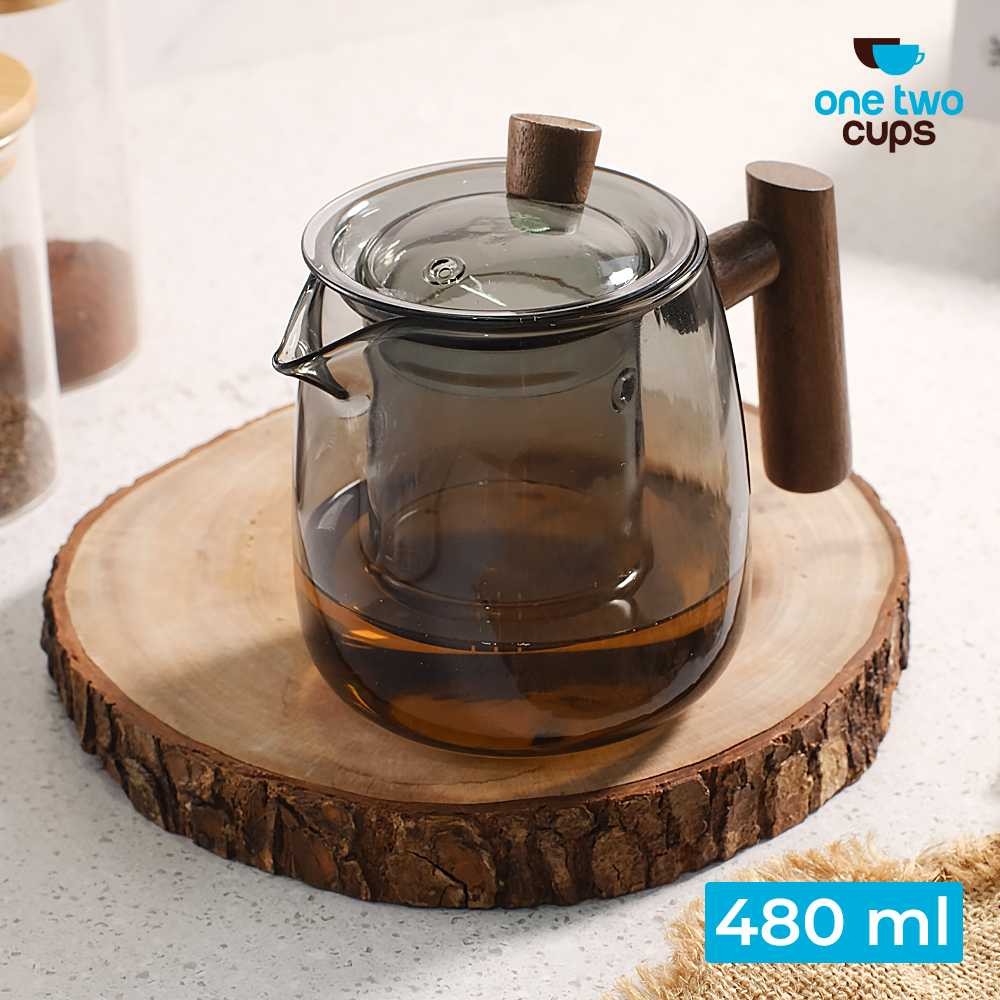 

One Two Cups HMLOVE Teko Teh Kaca Saringan Tahan Panas Teapot 480ml - HM4