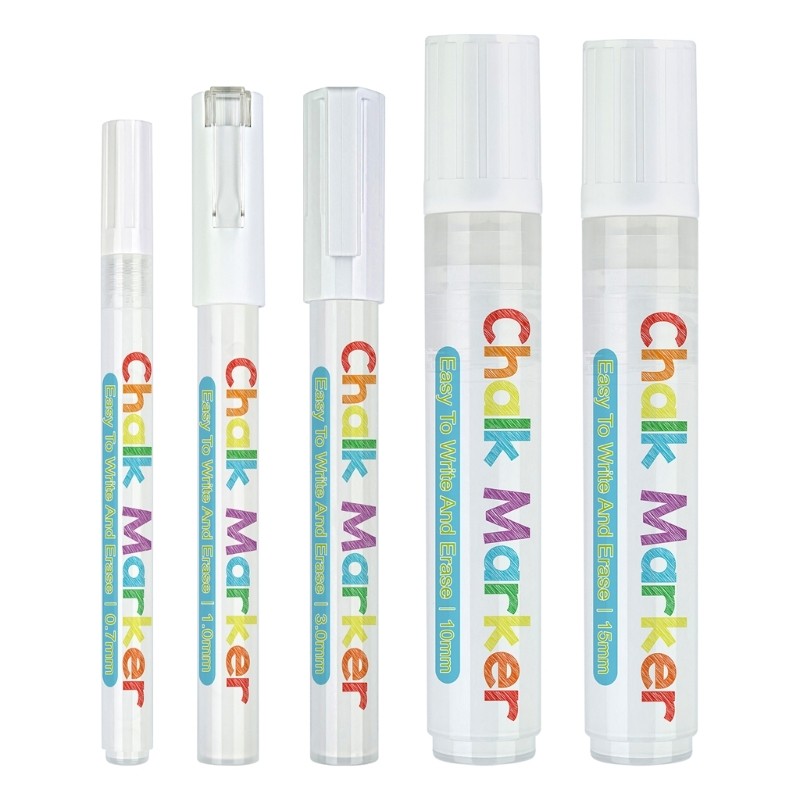 

5 Pcs/Set Water-Based Chalkboard Marker White Liquid Chalk Marker for School 601D