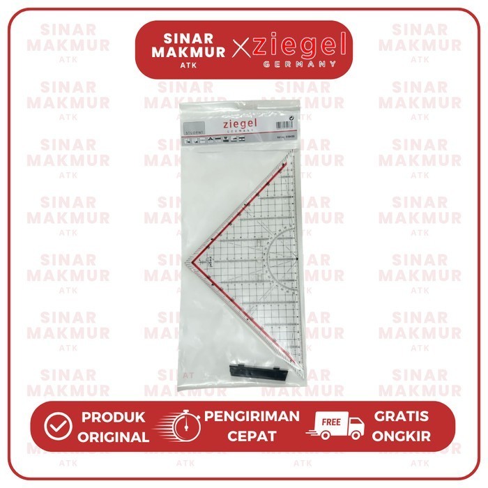 

Penggaris Plastik/Mika Segitiga/Triangle/Triangular Plastic Ruler Dengan Pegangan/Holder Mount Ziegel (Pcs)