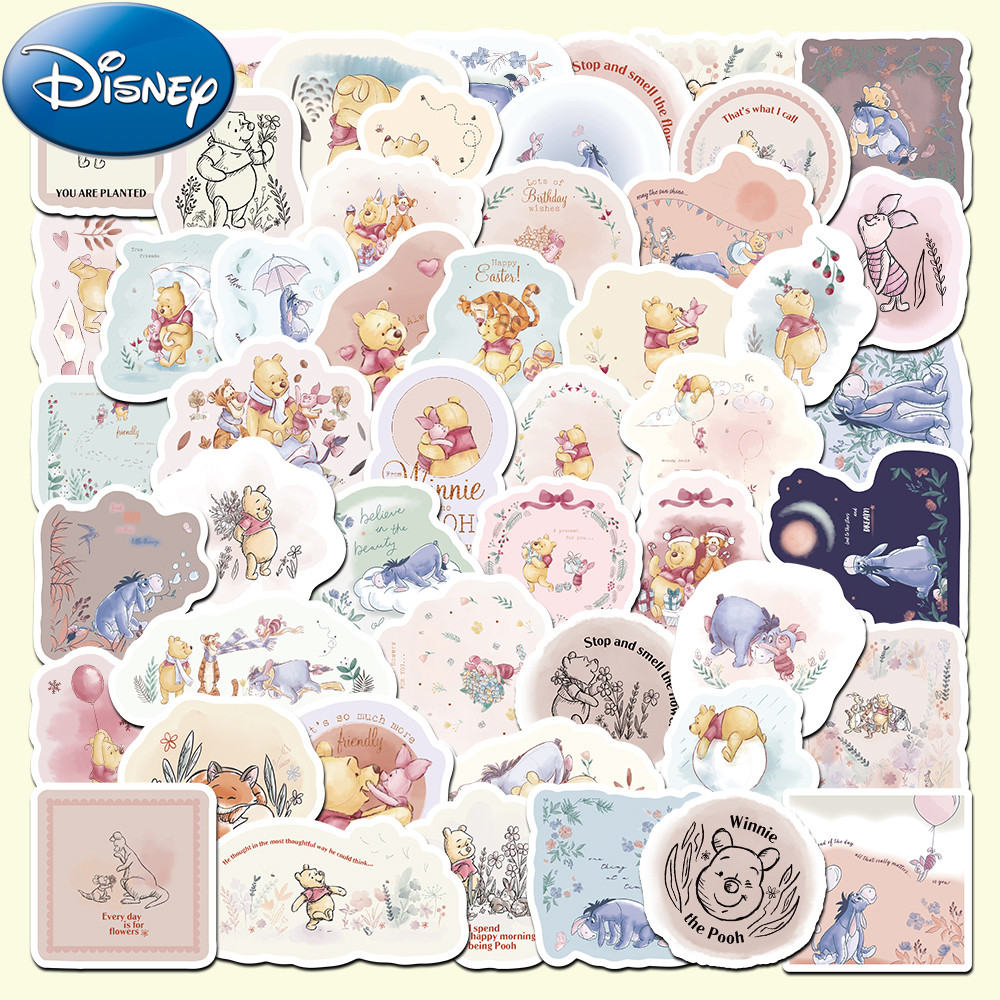 

10/30/50PCS Disney Winnie the Pooh Cartoon Sticker DIY Phone Laptop Luggage Skateboard Graffiti Decals Fun for Kid Gift