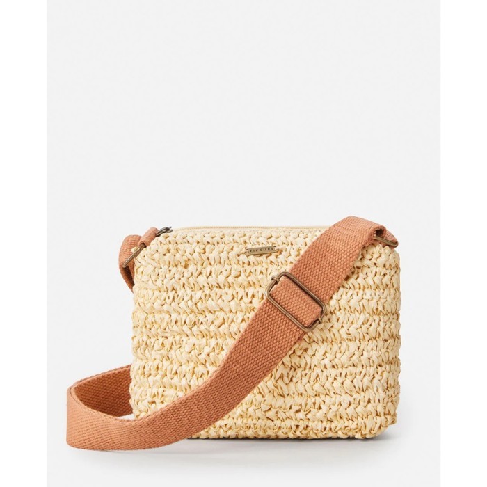 Rip Curl Essentials Straw Crossbody Bag Natural