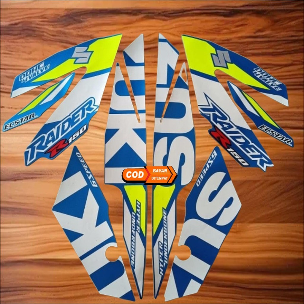 Striping Satria raider Fu 150 fi 2019 2020 2021 injeksi gp series biru
