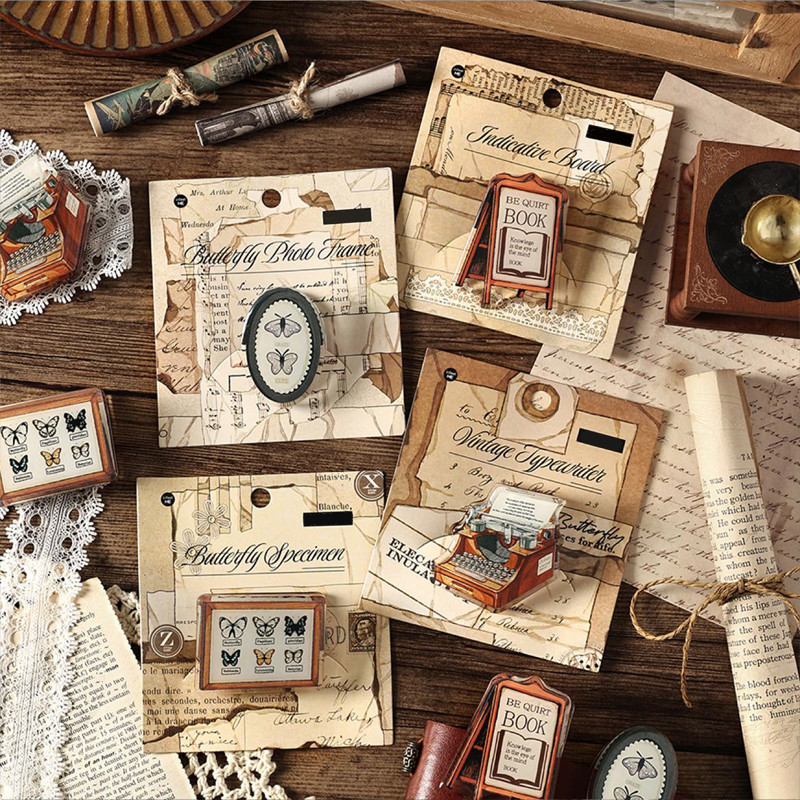 

4Style 1Pc/sachet Time Note Series Acrylic Clip Creative Decoration DIY Handbook Scrapbook Diary Glass Notebook