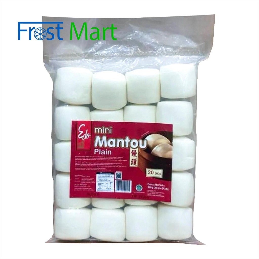

Edo Mini Mantou Plain / Mantao / Mantau Edo Mini 360 Gram isi 20pcs