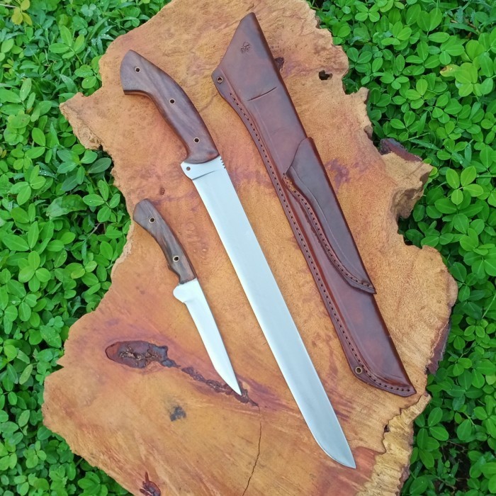 golok sembelih sapi kambing 1set fulltank senokeling sarung kulit