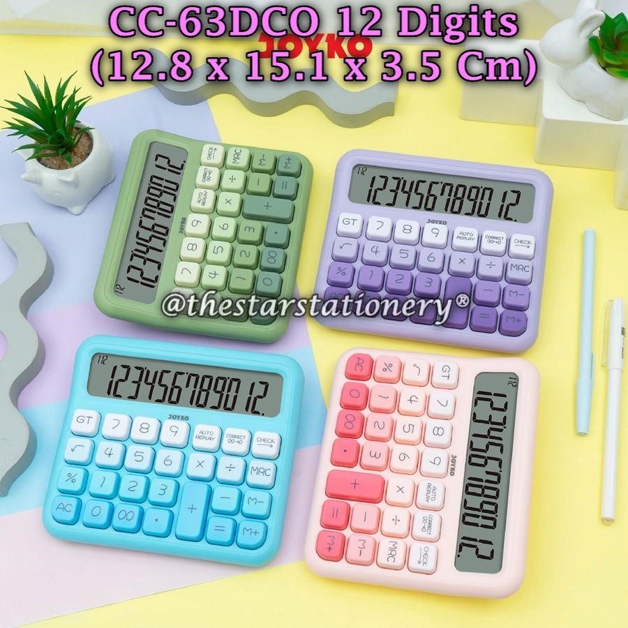 

(1 Biji) GROSIR Kalkulator JOYKO CC-63DCO 12 Digits Check Correct / Calculator Joyko CC-63DCO CC-63