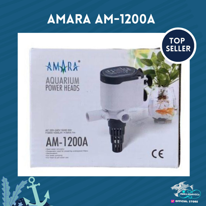 Power Head Pompa Aquarium Celup Amara AM 1200 A Filter Aquarium Amara AM1200 Pompa Celup Aquarium