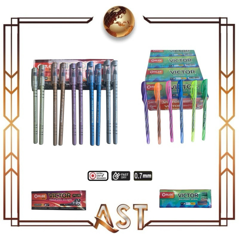 

AST Pulpen ulir 888 / Polos 899 Pena Spiral ballpoint Lilin Tinta Hitam