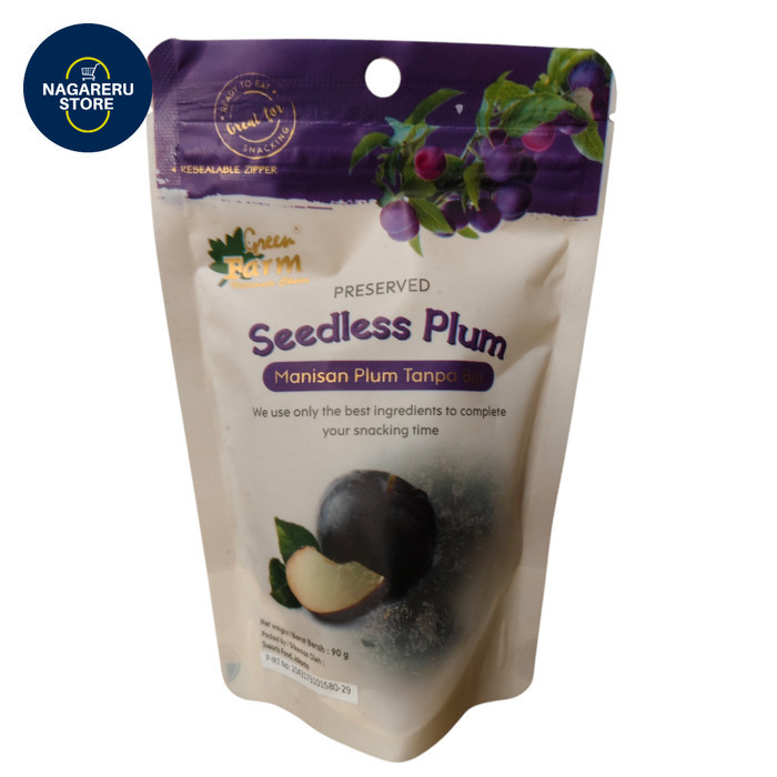 

Green farm preserved seedless plum (manisan plum tanpa biji) 90gr