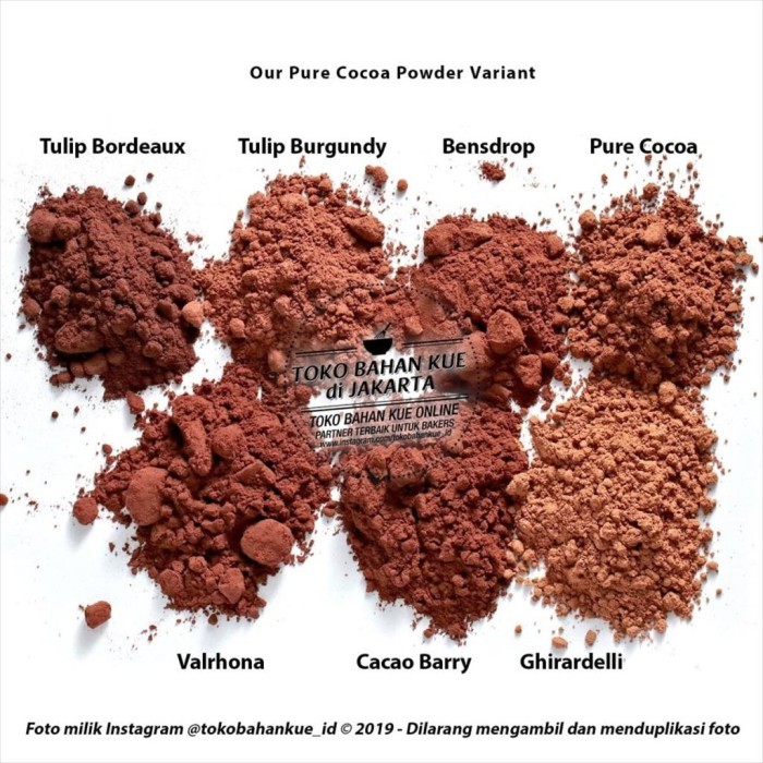 

Tulip Cocoa Powder BURGUNDY 1kg Coklat Murni Purecocoa Coklat Bubuk