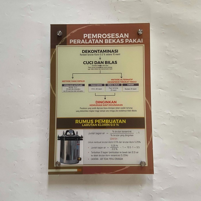

Poster Akrilik Sterilisasi / Dekontaminasi