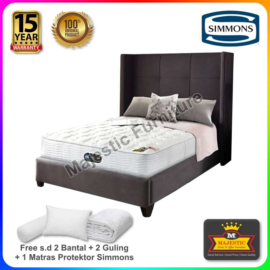Kasur/Matras Spring Bed Simmons Backcare - 4 (Bonus Bantal + Guling + Matras Protektor) - /160/180/2