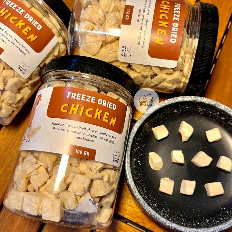 Chicken Freeze Dried Cube 100 gram | Snack for  Dog  and Cat | Nutrisi Anjing dan Kucing dari 100% d
