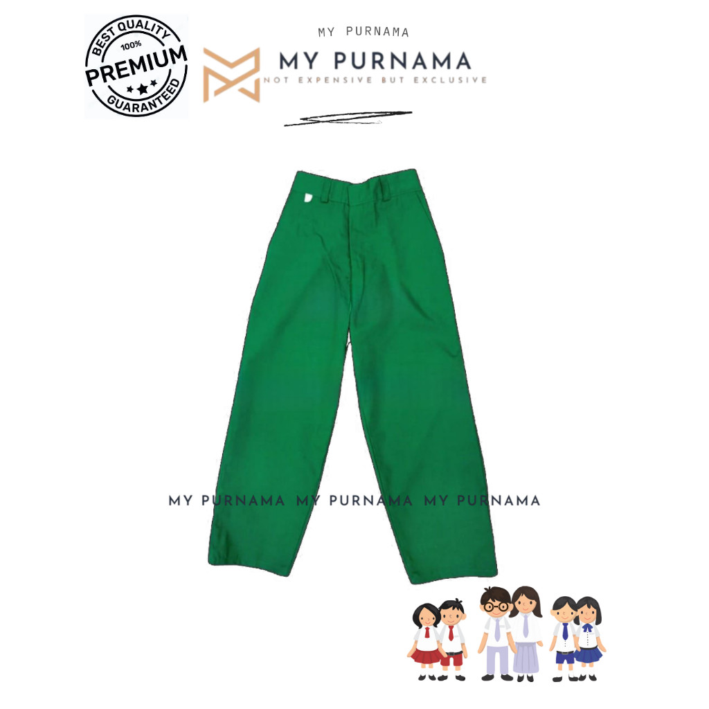

CELANA PANJANG Sekolah SD Laki SD Seragam Sekolah SD Pramuka MI Warna HIJAU - My Purnama