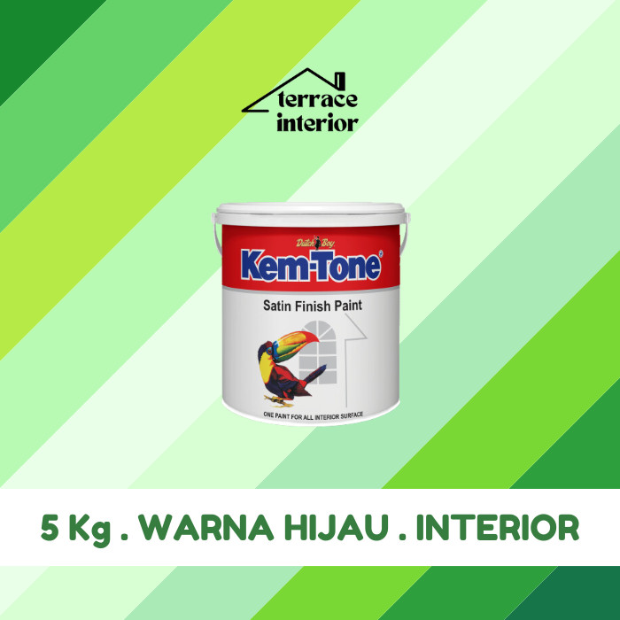 Cat Tembok Kemtone Interior Warna Hijau 5 Kg