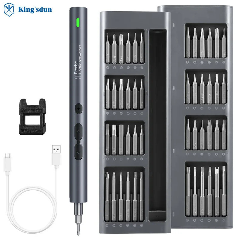 【Barang spot】28/62/120 dalam 1 Set Obeng Listrik Presisi Alat Listrik Isi Ulang Magnetik Bit Kecil u