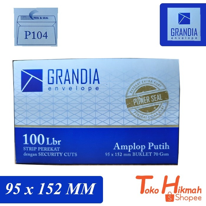 

GRANDIA AMPLOP 104 / AMPLOP MURAH /SATU PAK ISI 100